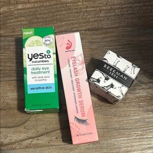 Daily eye treatment growth serum and cuticle cream